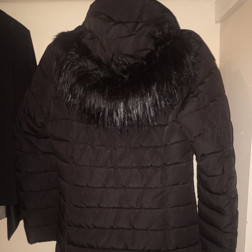 Tommy Hilfiger 32" Zip High Neck Zip Puffer